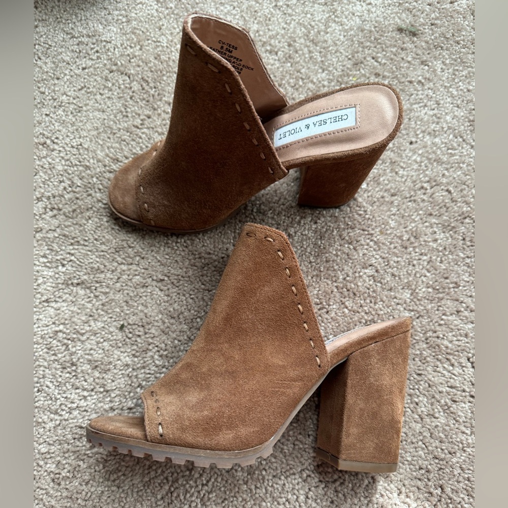 Brown Suede Heels